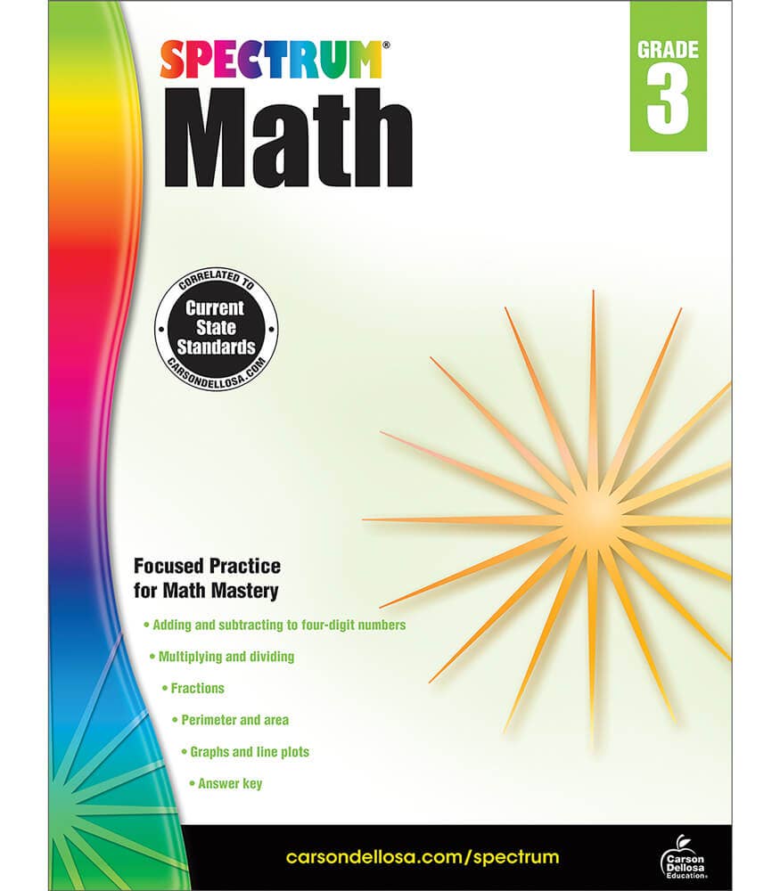 Carson Dellosa Education - Spectrum Math Workbook, Grade 3