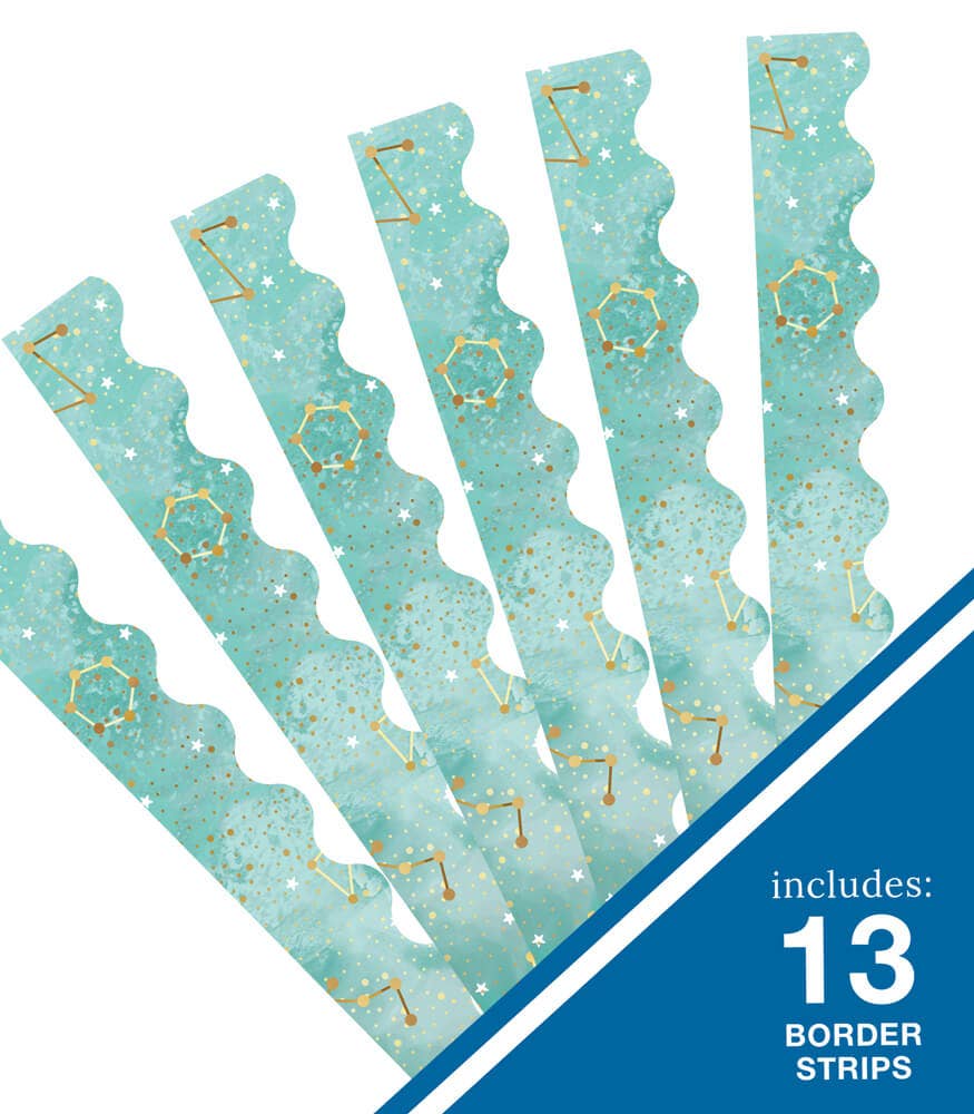 Galaxy Constellations Scalloped Bulletin Board Borders