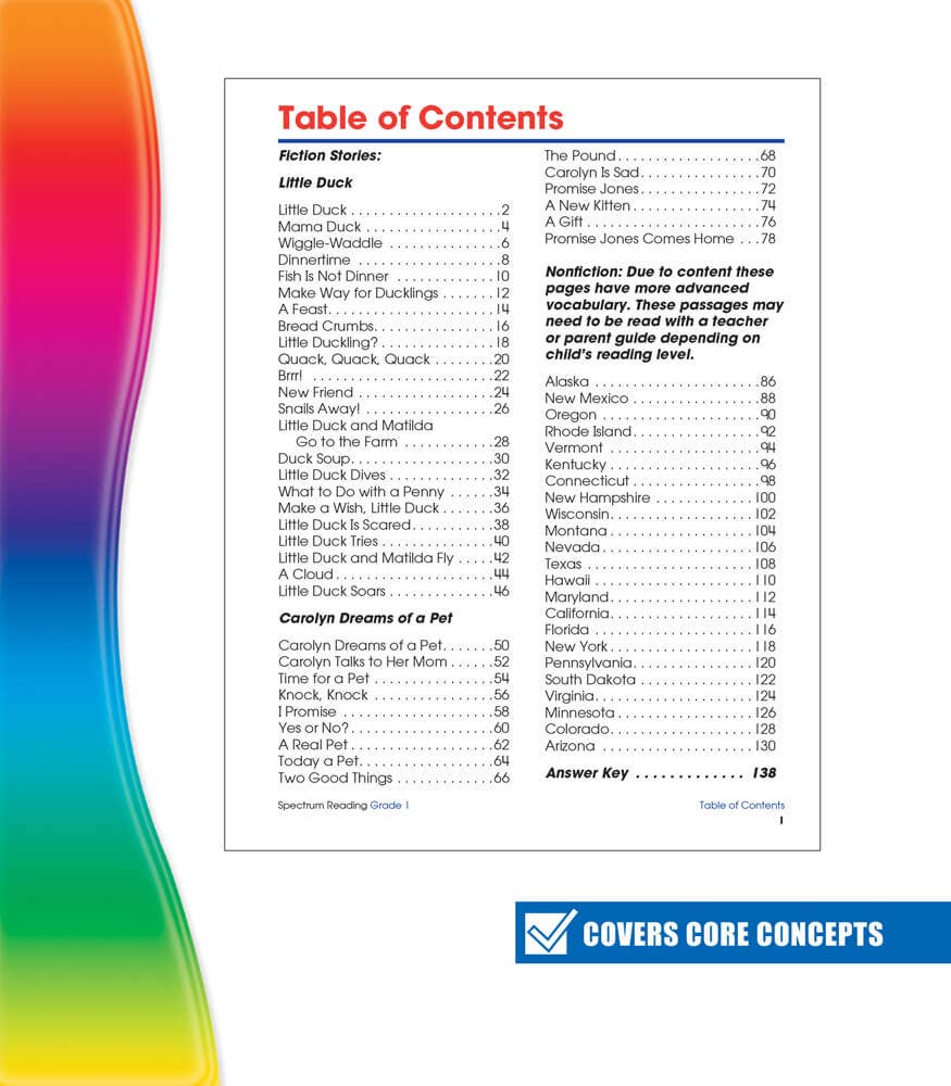 Carson Dellosa Education - Spectrum Reading Workbook, Grade 1