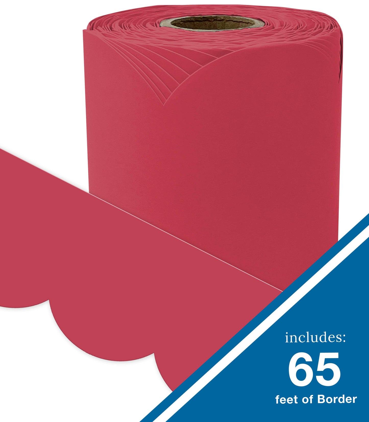 Carson Dellosa Education - Berry Red Rolled Scalloped Bulletin Board Borders