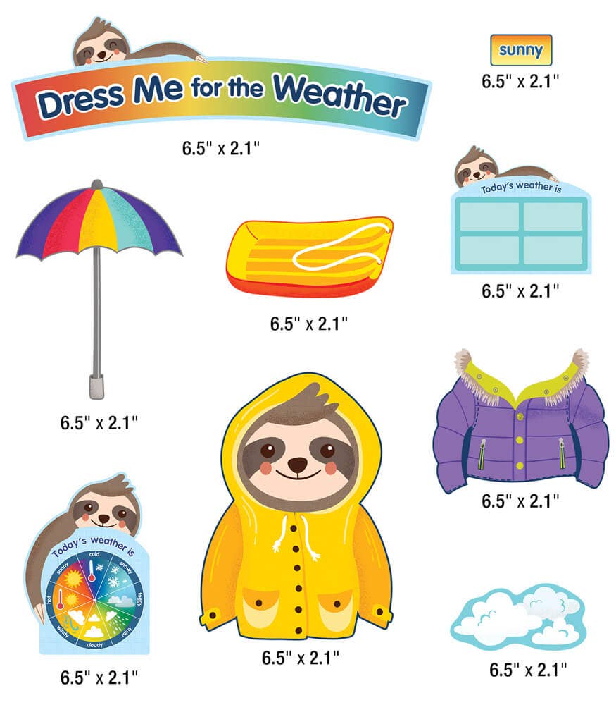 One World Dress Me for the Weather Bulletin Board Set