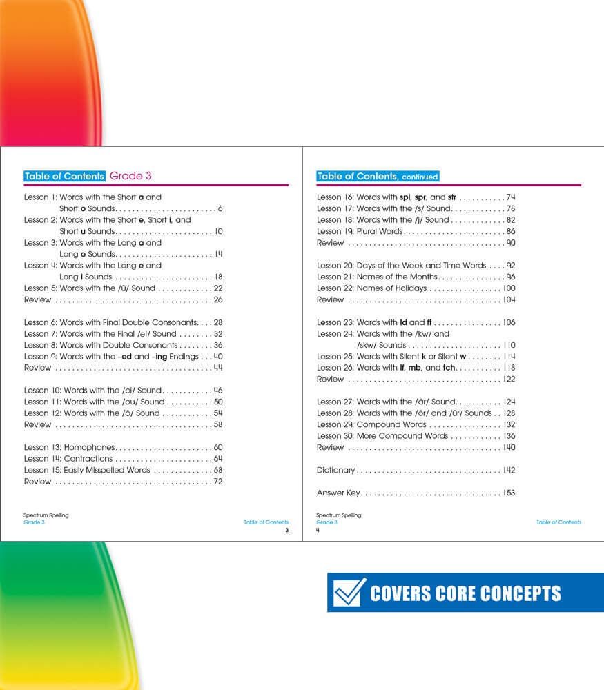 Carson Dellosa Education - Spectrum Spelling, Grade 3