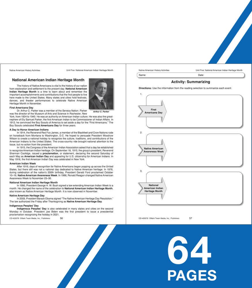 Carson Dellosa Education - Native American History Activities Workbook, Grades 5 - 8