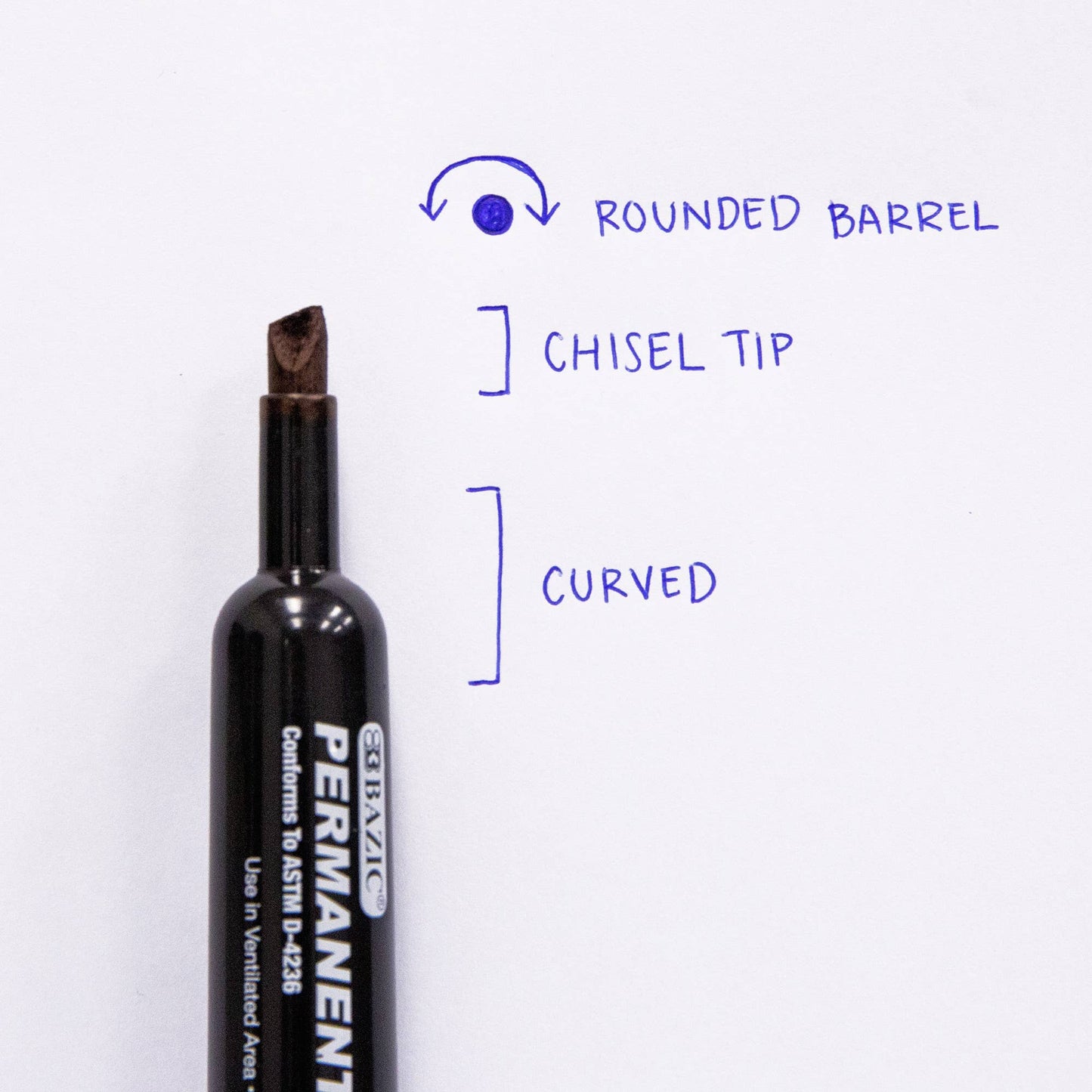 Chisel Tip Assorted Color Permanent Marker (12/Pack)