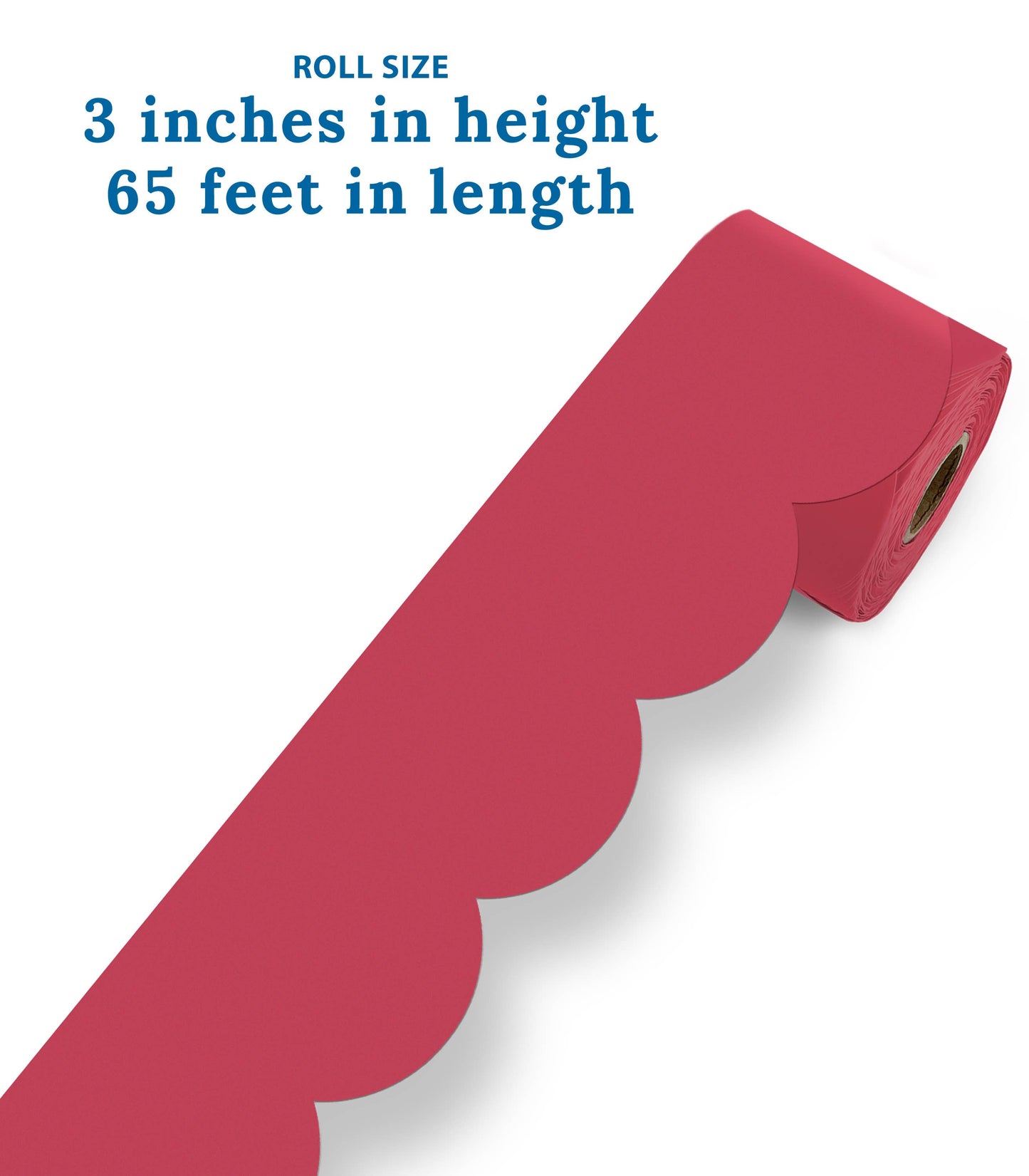 Carson Dellosa Education - Berry Red Rolled Scalloped Bulletin Board Borders