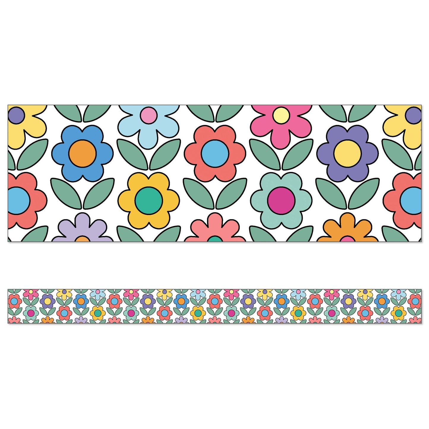 Happily Ever Elementary Retro Remix Flowers Straight