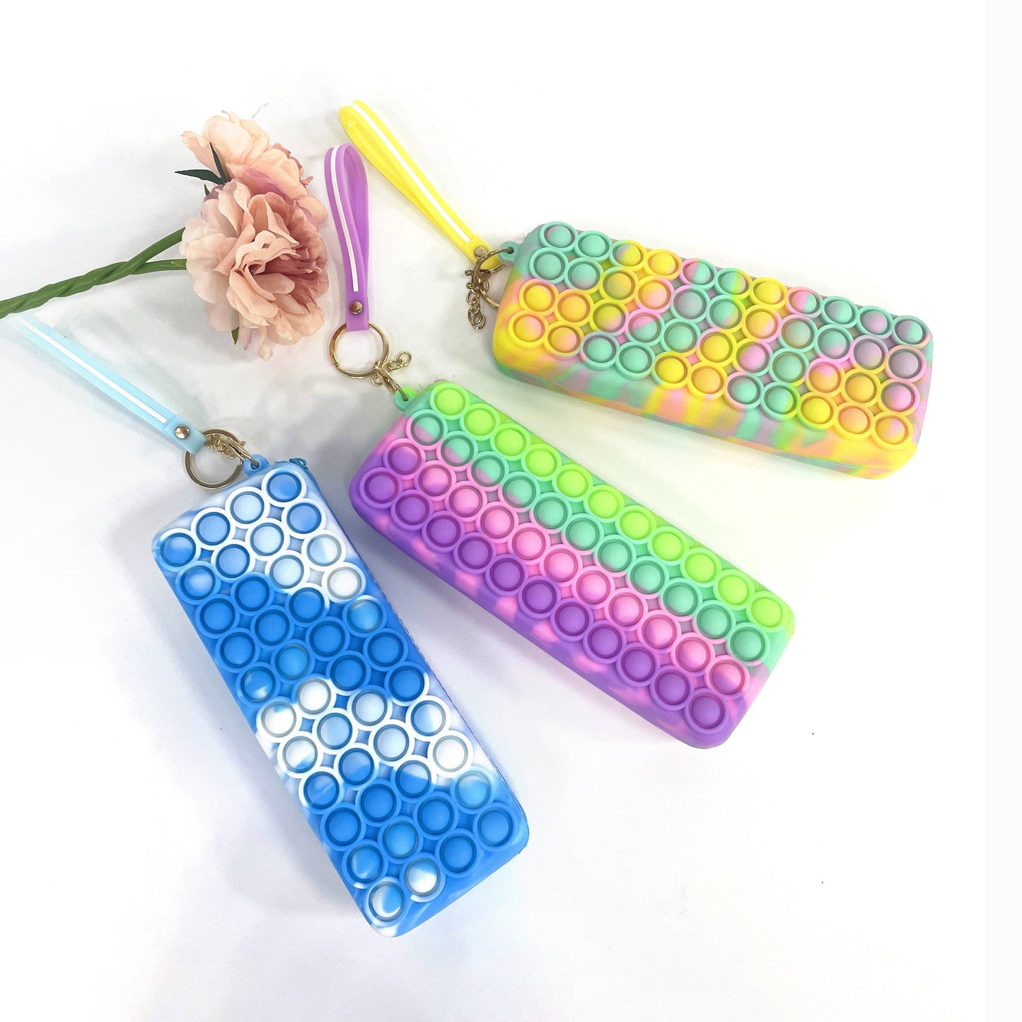 Pop Pencil Case Pop It Fidget Kids Toy- Assorted