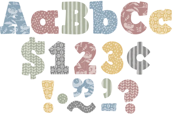 Classroom Cottage Bold Block 4" Letters Combo Pack