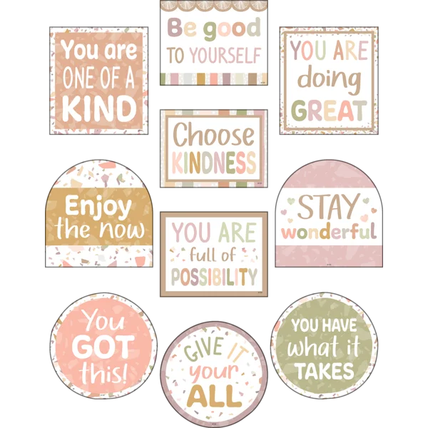 Terrazzo Tones Positive Sayings Accents