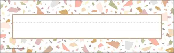 Terrazzo Tones Flat Name Plates