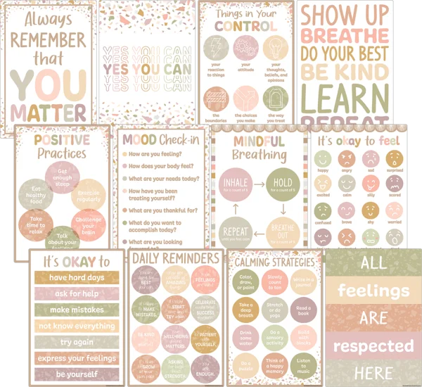 Terrazzo Tones Positive Practices Small Poster Pack