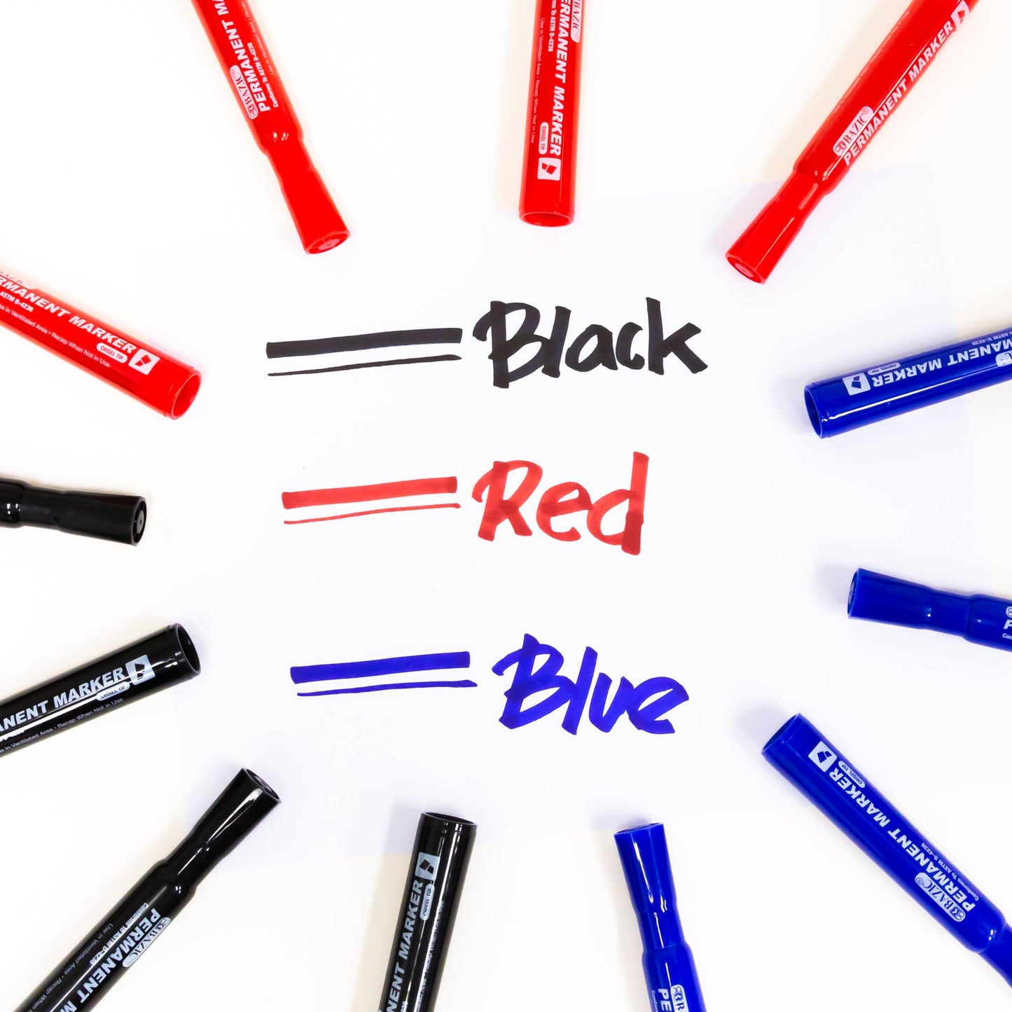 Chisel Tip Assorted Color Permanent Marker (12/Pack)
