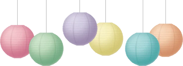 Pastel Pop 8" Hanging Paper Lanterns
