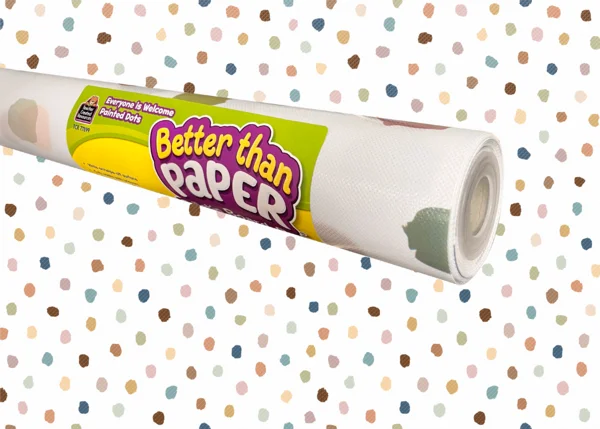 Better Than Paper Bulletin Board Roll - Everyone is Welcome Painted Dots