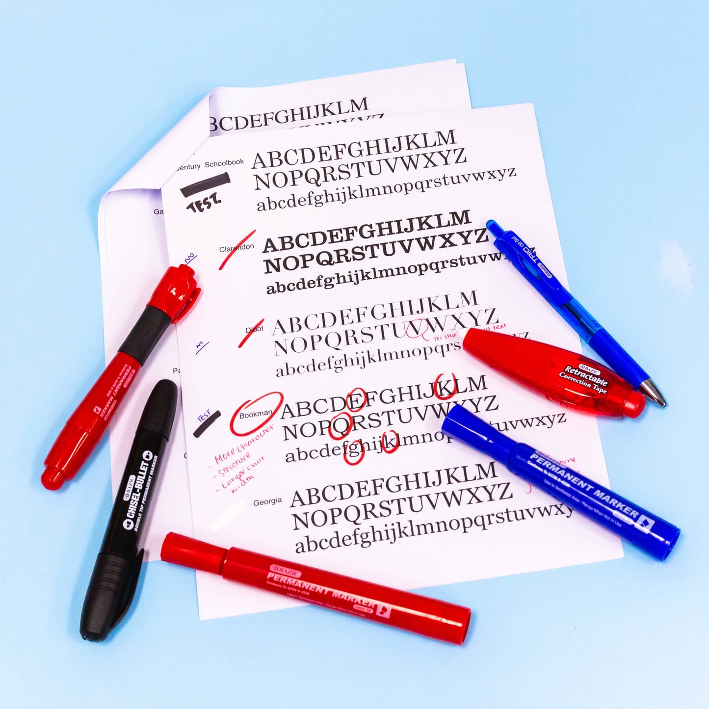Chisel Tip Assorted Color Permanent Marker (12/Pack)