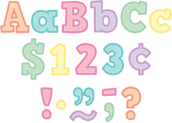 Pastel Pop Bold Block 4" Letters Combo Pack