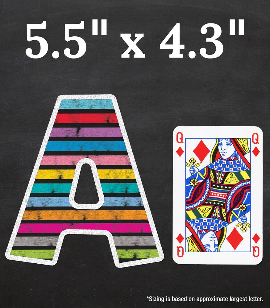 Carson Dellosa Education - Colorful Chalkboard Bulletin Board Letters: 76 Pieces