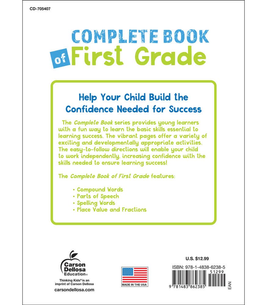Carson Dellosa Education - Complete Book of First Grade