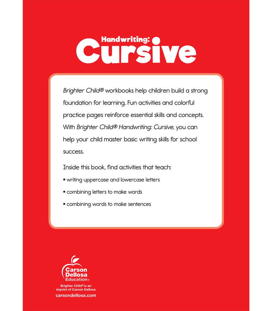 Carson Dellosa Education - Handwriting: Cursive Workbook
