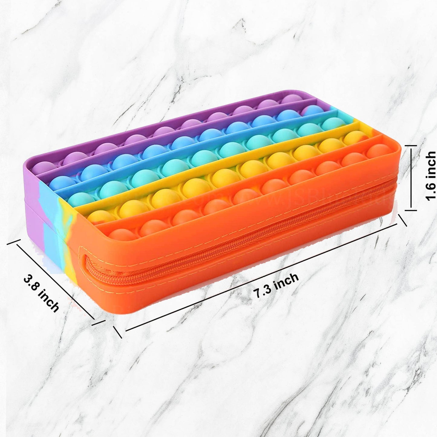 Multi Storage Pop It Fidget Pencil Case- Assorted