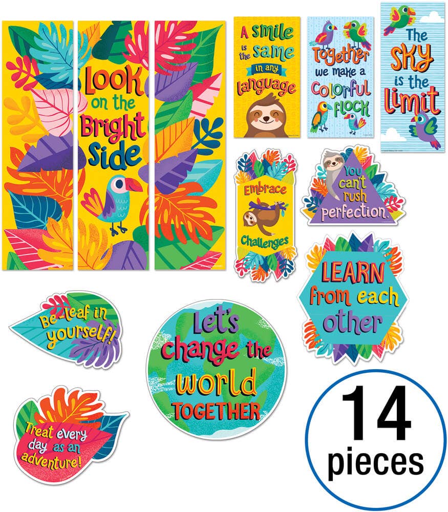 One World Motivational Mini Bulletin Board Set