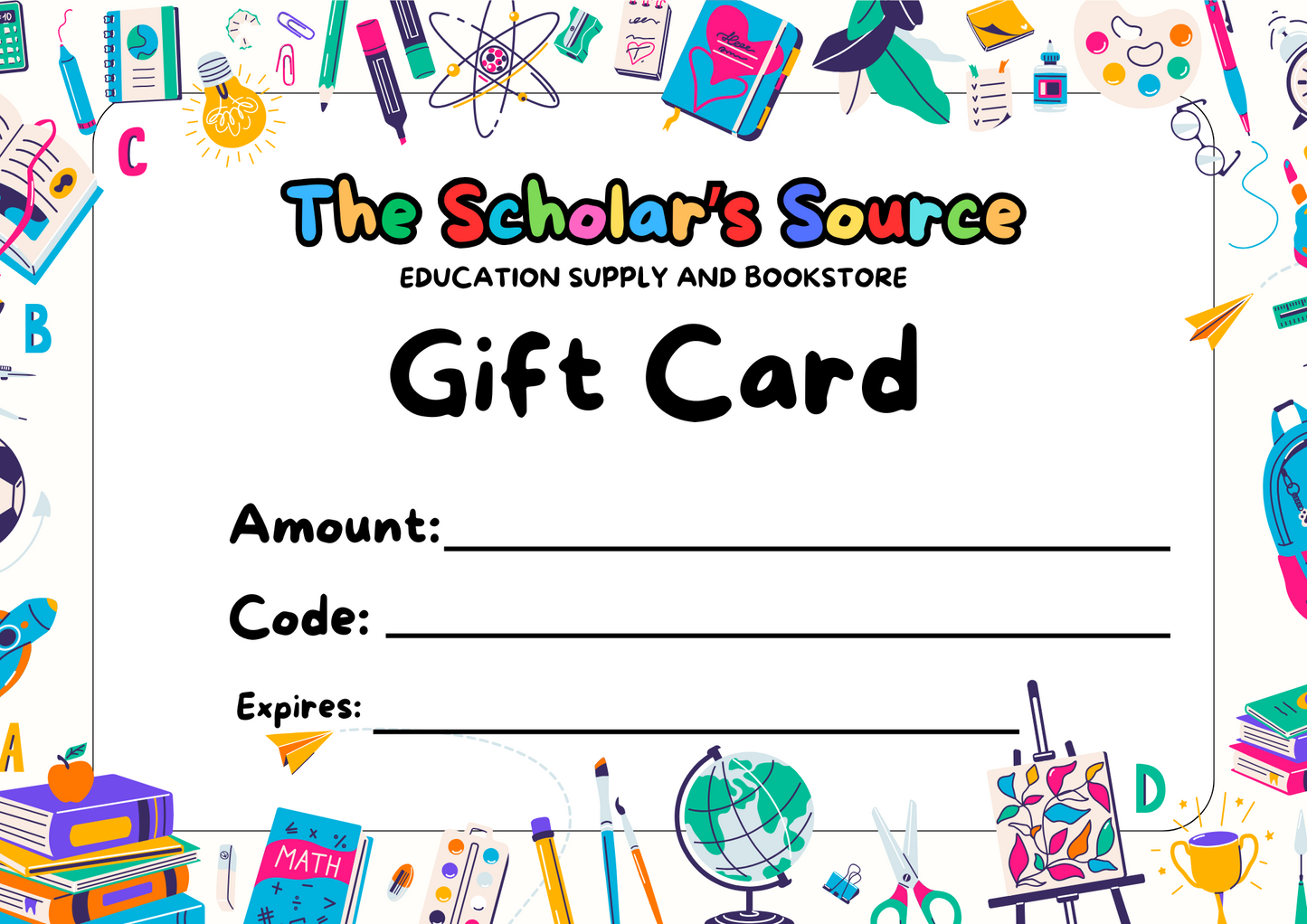 The Scholar's Source Gift Card