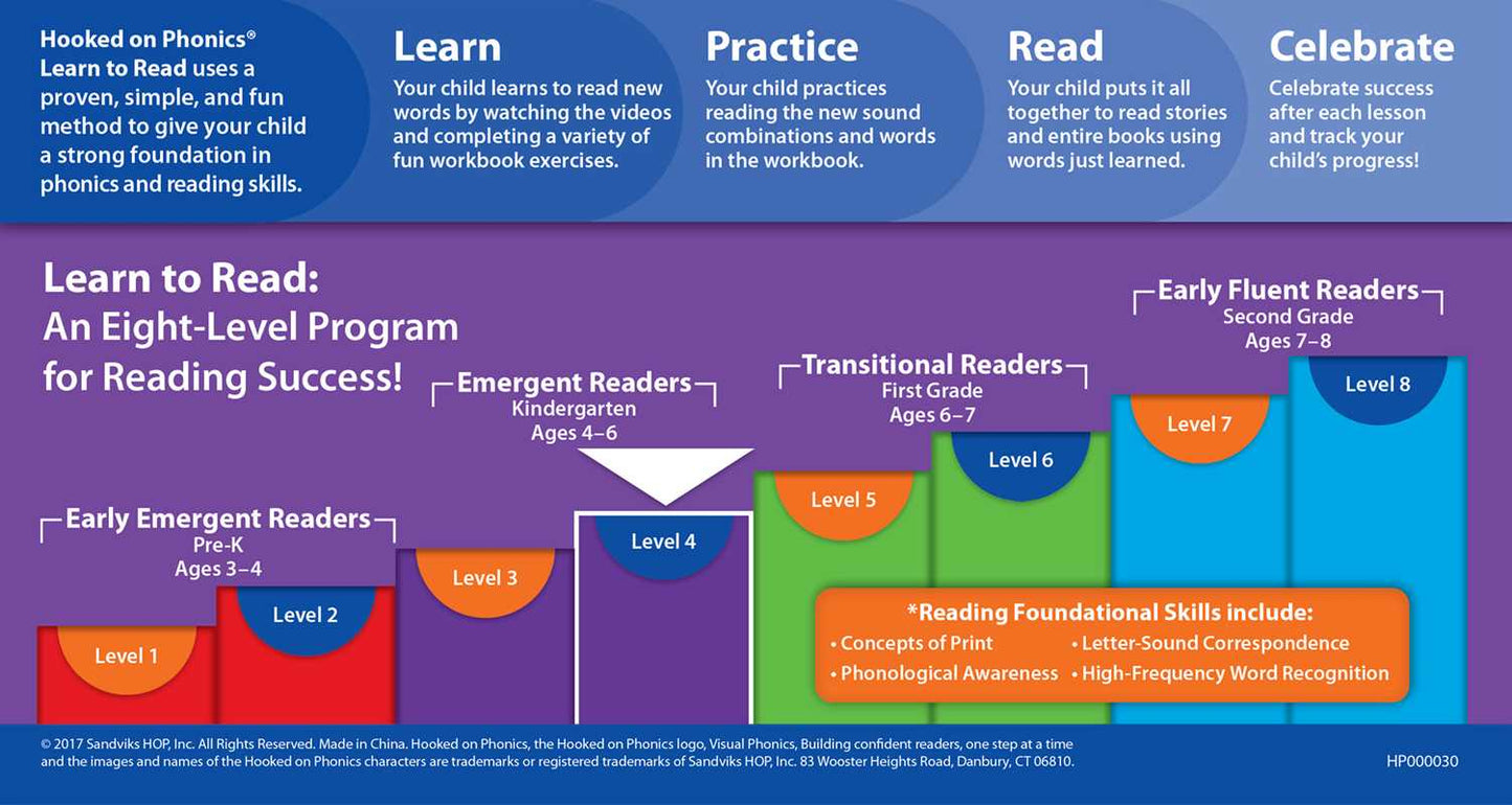 Hooked on Phonics Learn to Read - Level 4 by: Paperback; 82 pages / English