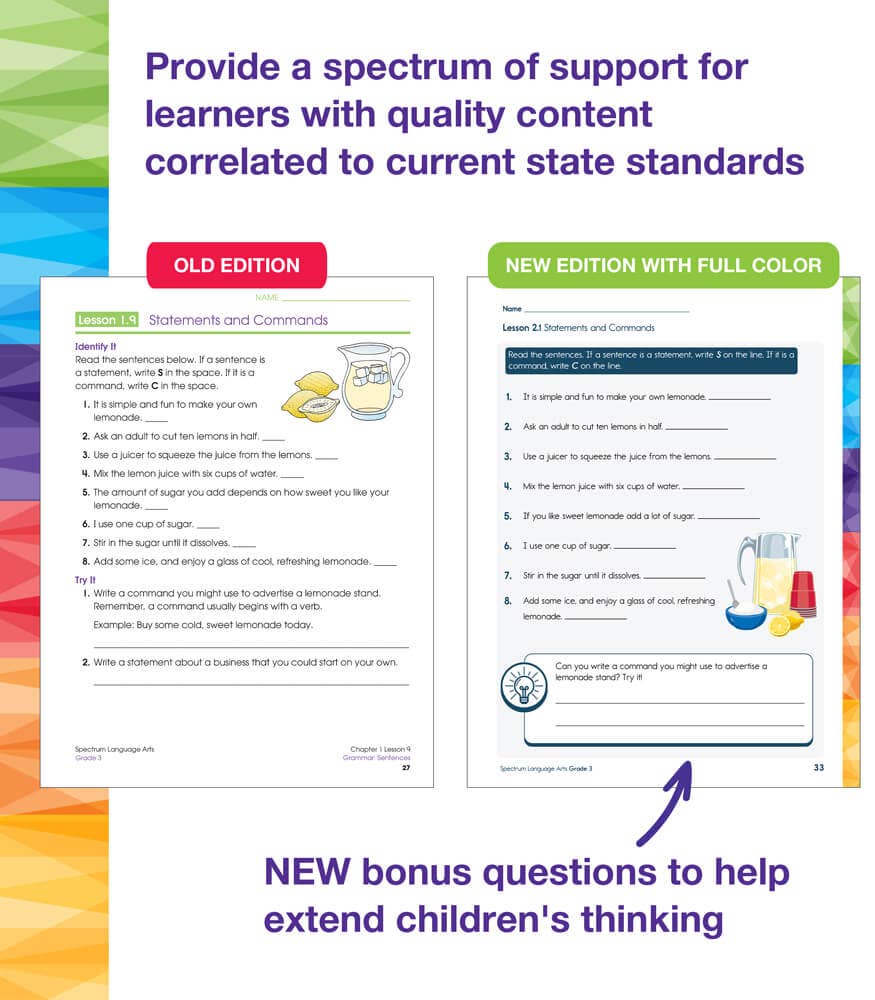 Carson Dellosa Education - Carson Dellosa Spectrum Language Arts Workbook, Grade 3
