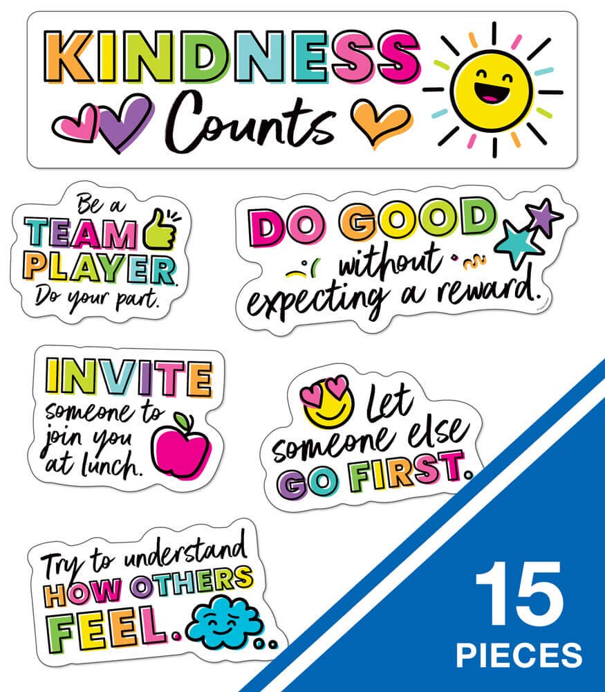 Carson Dellosa Education - Kind Vibes Kindness Counts Mini Bulletin Board Set