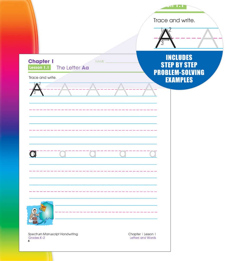 Carson Dellosa Education - Spectrum Manuscript Handwriting, Grades K - 2