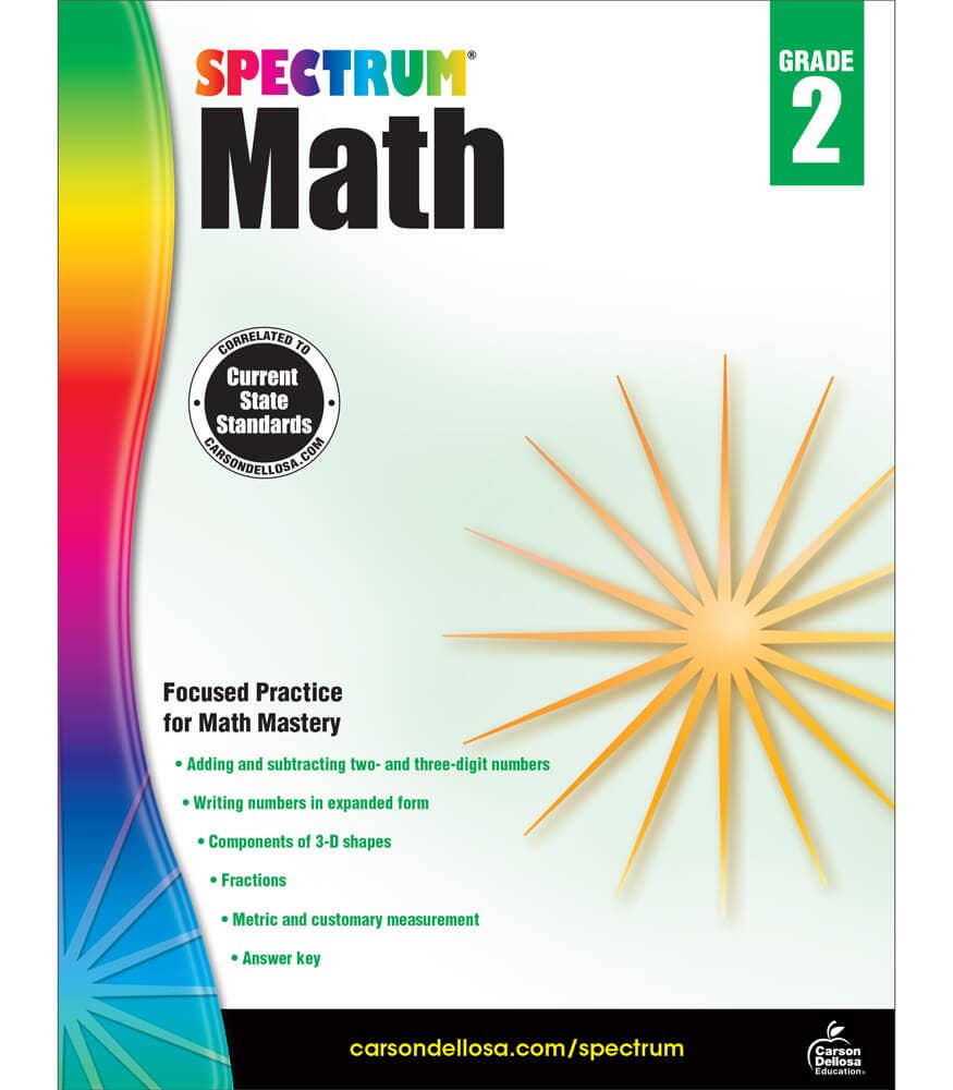 Carson Dellosa Education - Spectrum Math Workbook, Grade 2