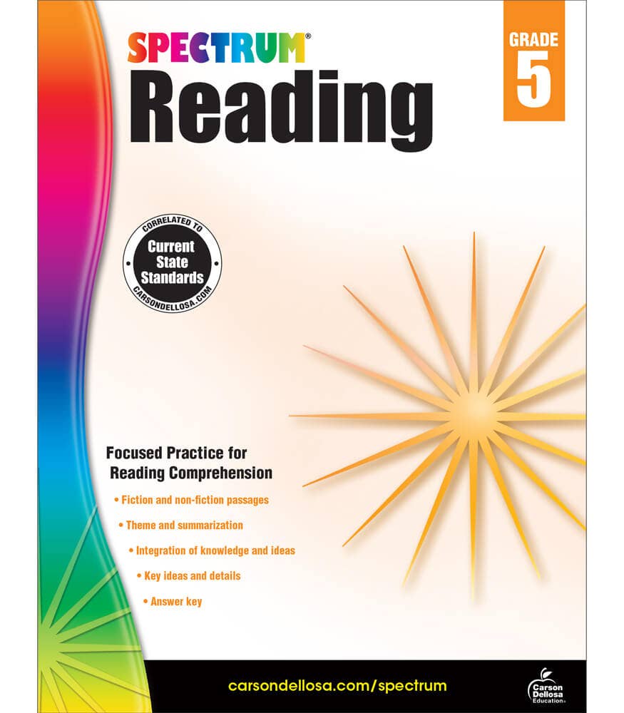 Carson Dellosa Education - Spectrum Reading Workbook, Grade 5