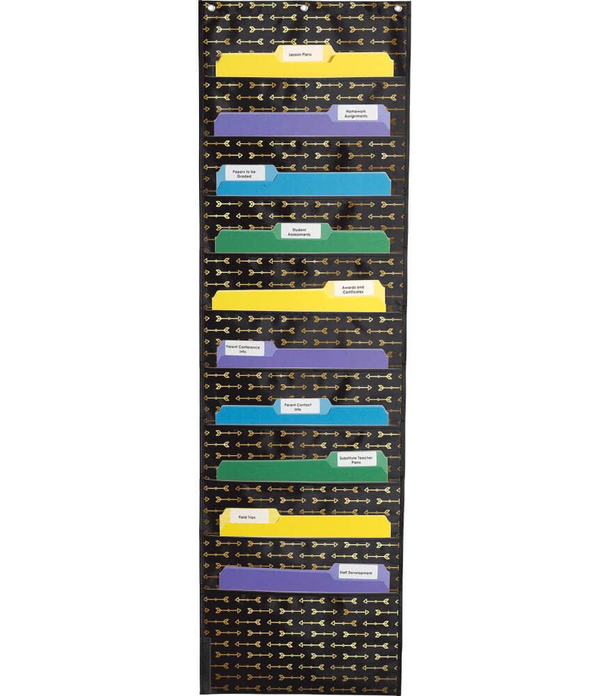 Carson Dellosa Education - Storage: Gold Arrows Pocket Chart