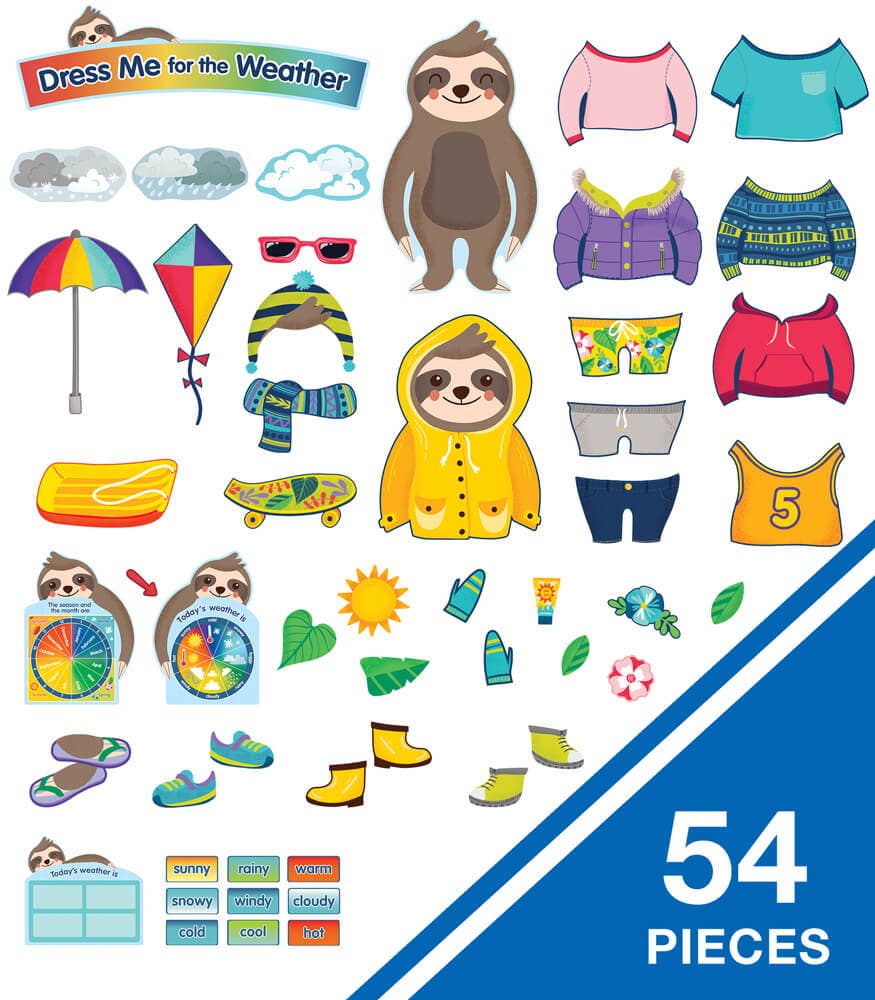 One World Dress Me for the Weather Bulletin Board Set