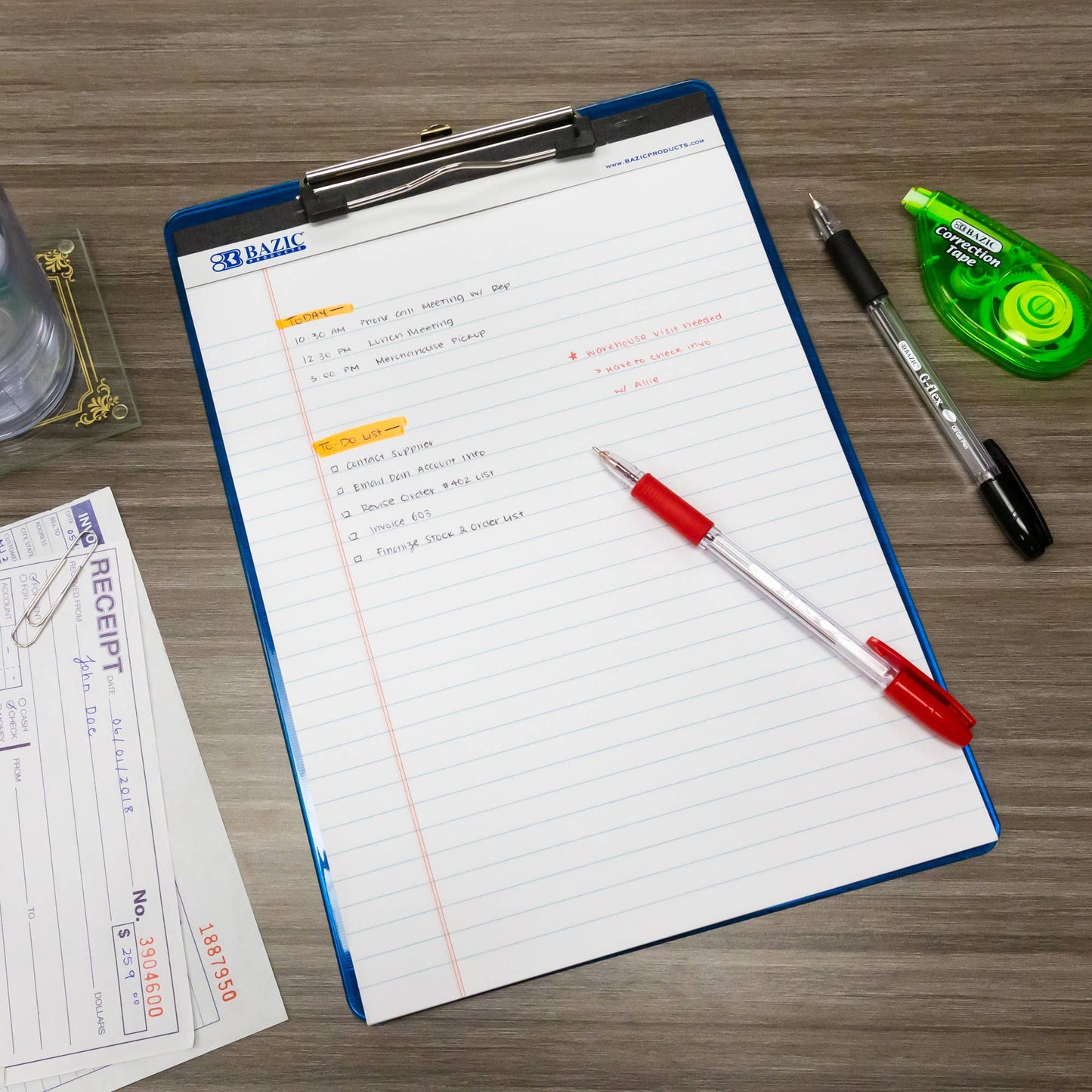 White Perforated Writing Pad 8.5" X 11.75" 50 Ct. (12/Pack)