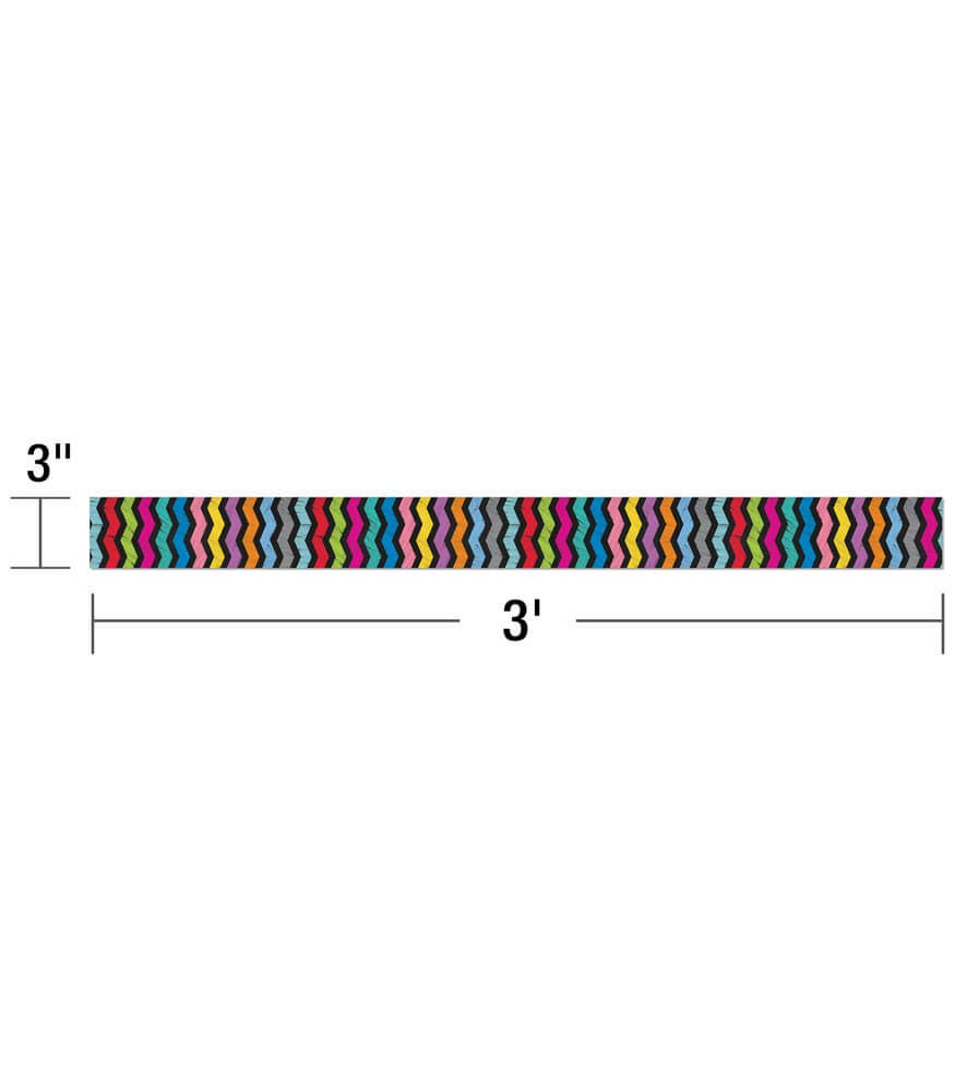 Carson Dellosa Education - Colorful Chalkboard Straight Bulletin Board Borders