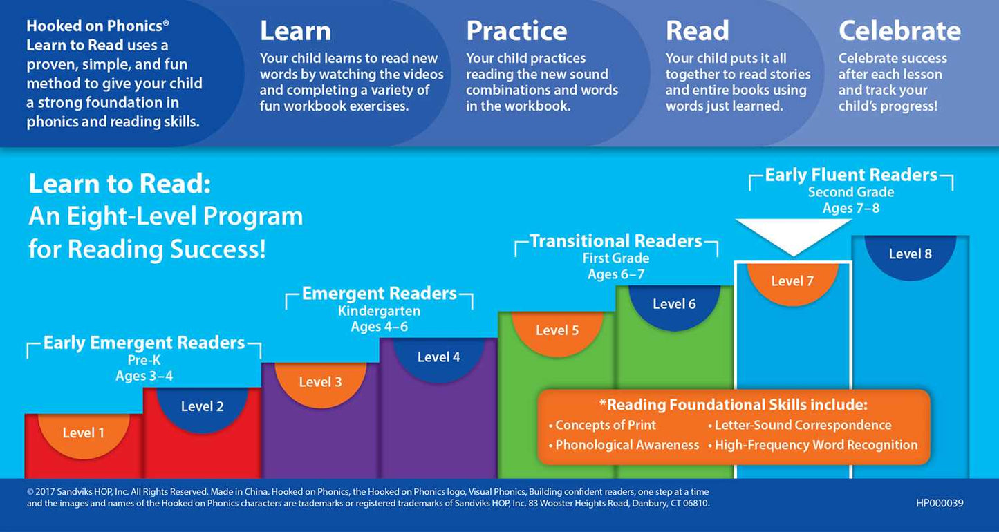 Hooked on Phonics Learn to Read - Level 7 by: Paperback; 68 pages / English