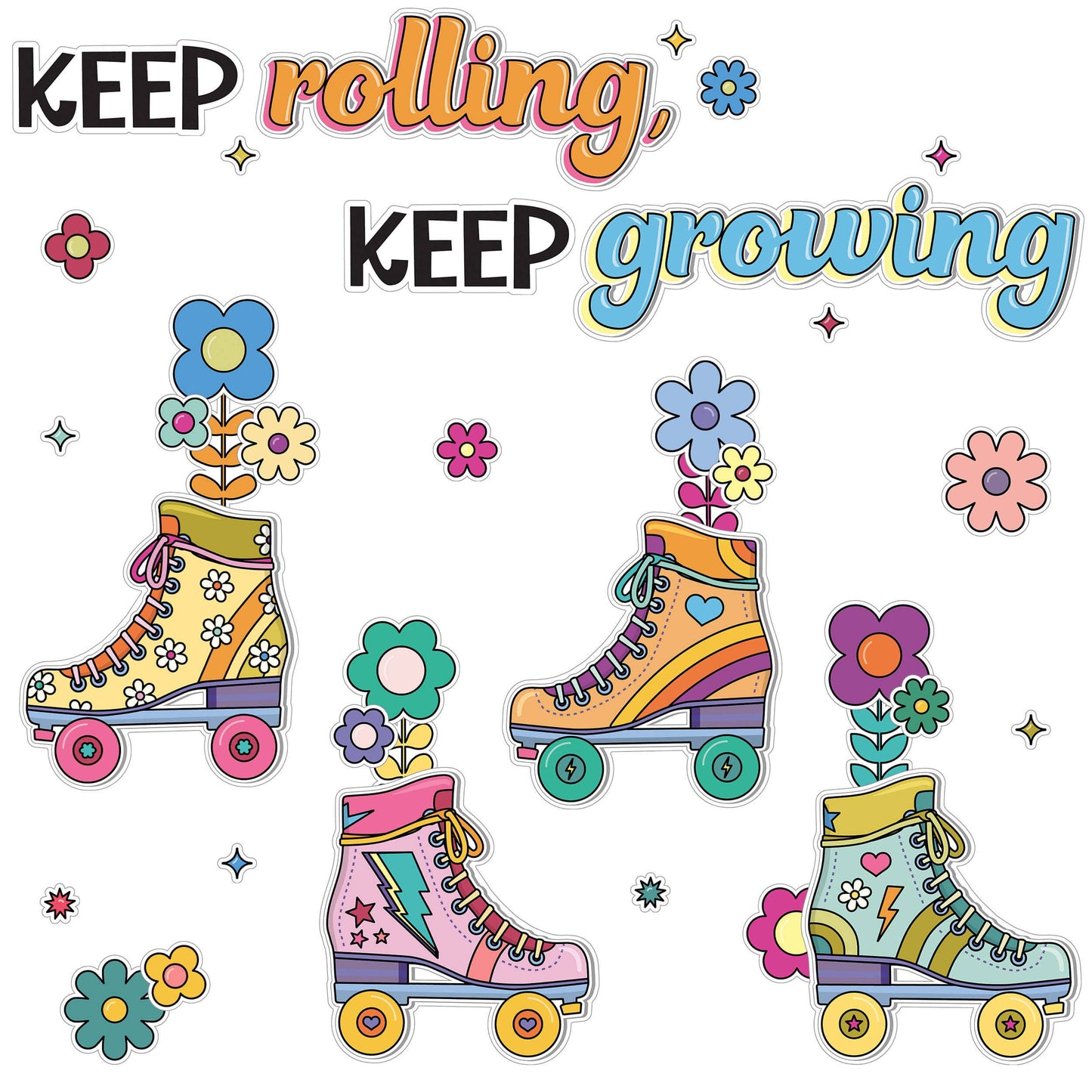 Keep rolling, keep growing Bulletin Board Set