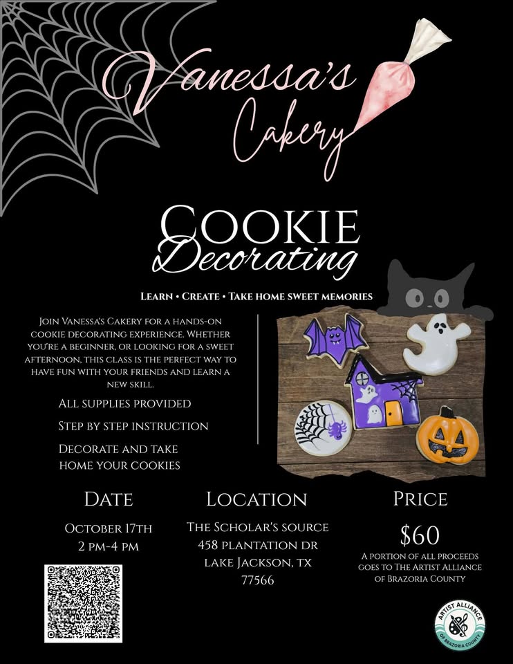 Halloween cookie decorating class with Vanessa's Cakery at The Scholar's Source