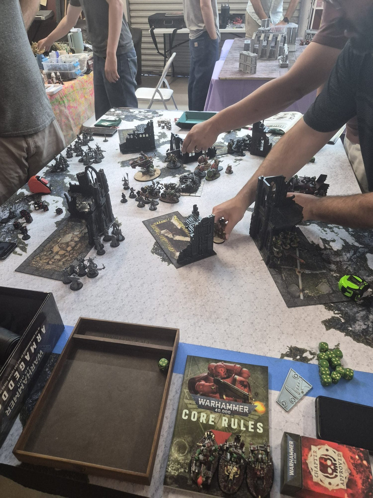 Warhammer 40K game in progress at The Scholar's Source