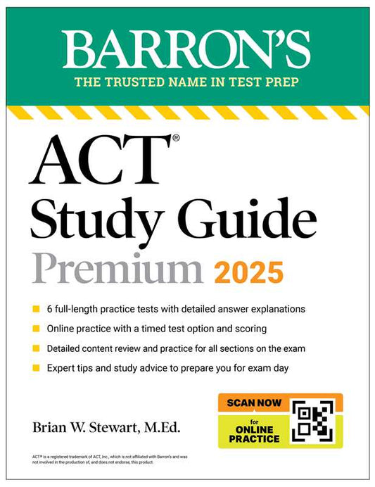 Barron's ACT Study Guide, Premium 2025