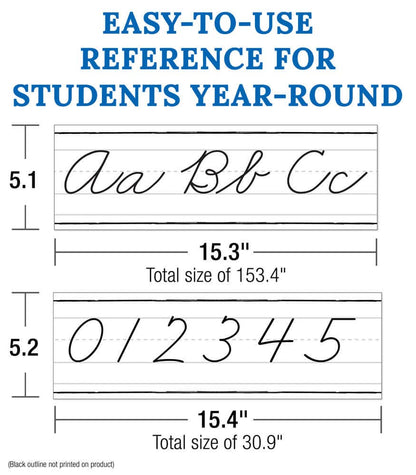 Carson Dellosa Education - Farmhouse Alphabet Line: Cursive Bulletin Board Set