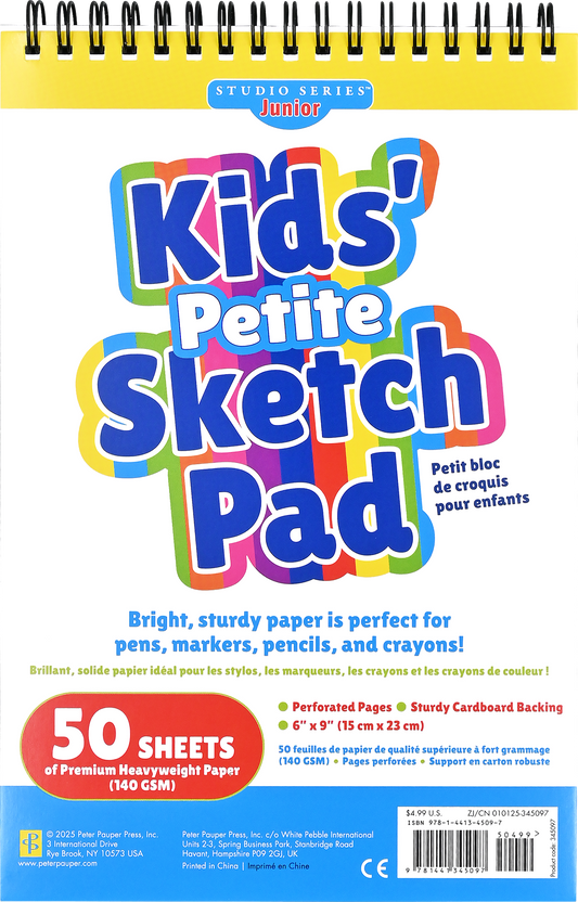 Peter Pauper Press - Studio Series Jr. Kids' Portable Sketch Pad