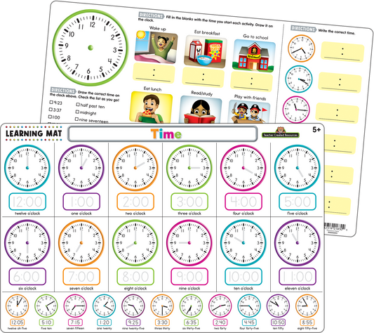 Teacher Created Resources - Time Learning Mat