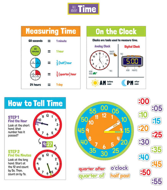 Carson Dellosa Education - All About Time Bulletin Board Set