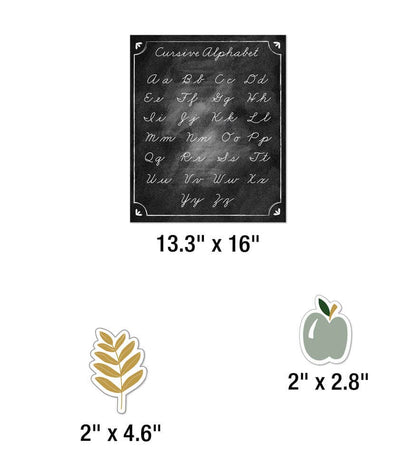 Carson Dellosa Education - Farmhouse Alphabet Line: Cursive Bulletin Board Set
