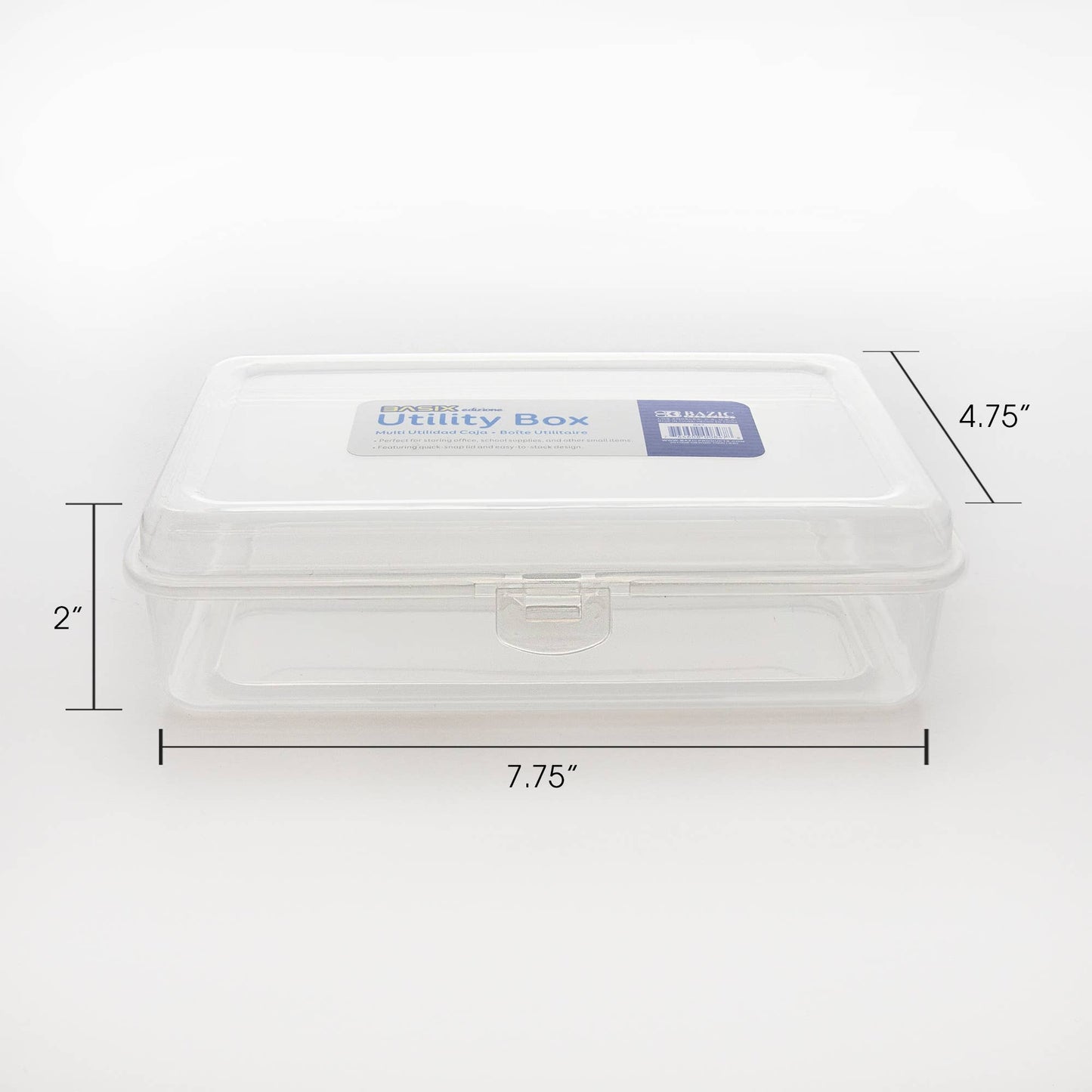 Pencil Case Multipurpose Utility Box - Basix Clear
