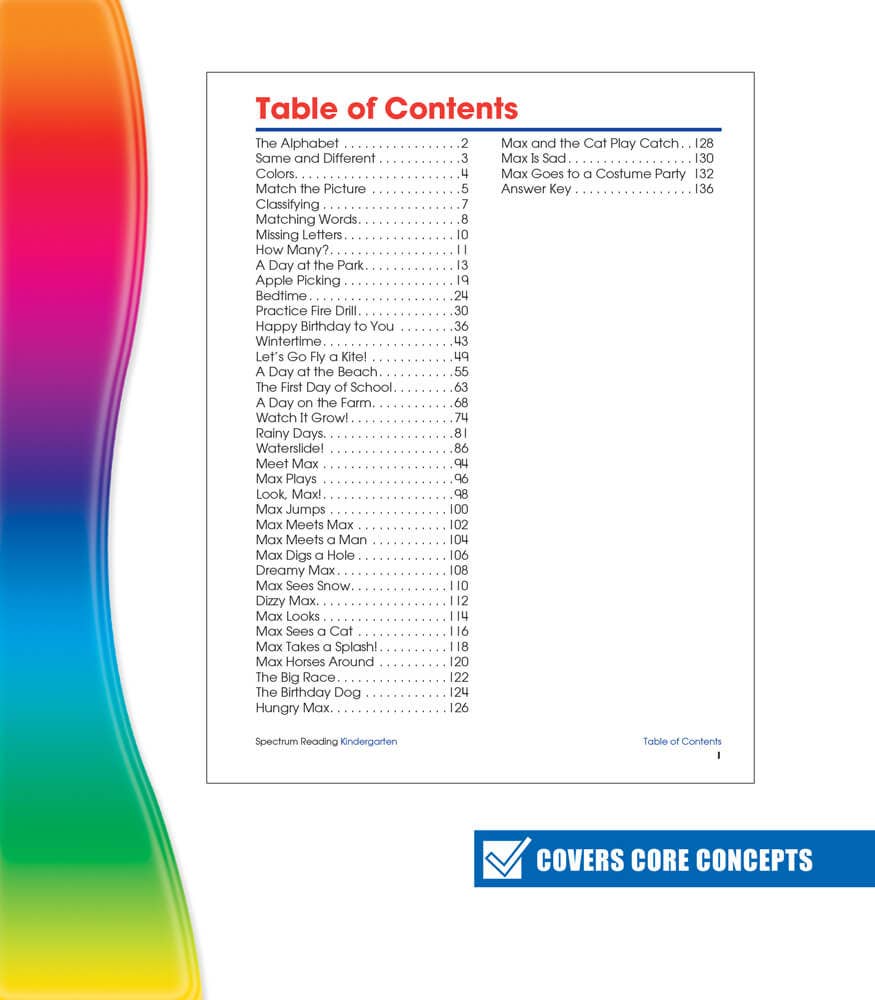 Carson Dellosa Education - Spectrum Reading Workbook, Grade K