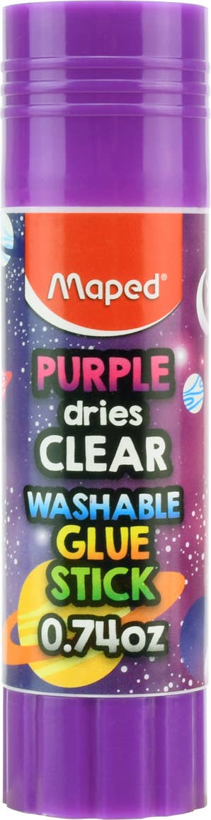 Maped Purple Dries Clear Washable Glue Stick