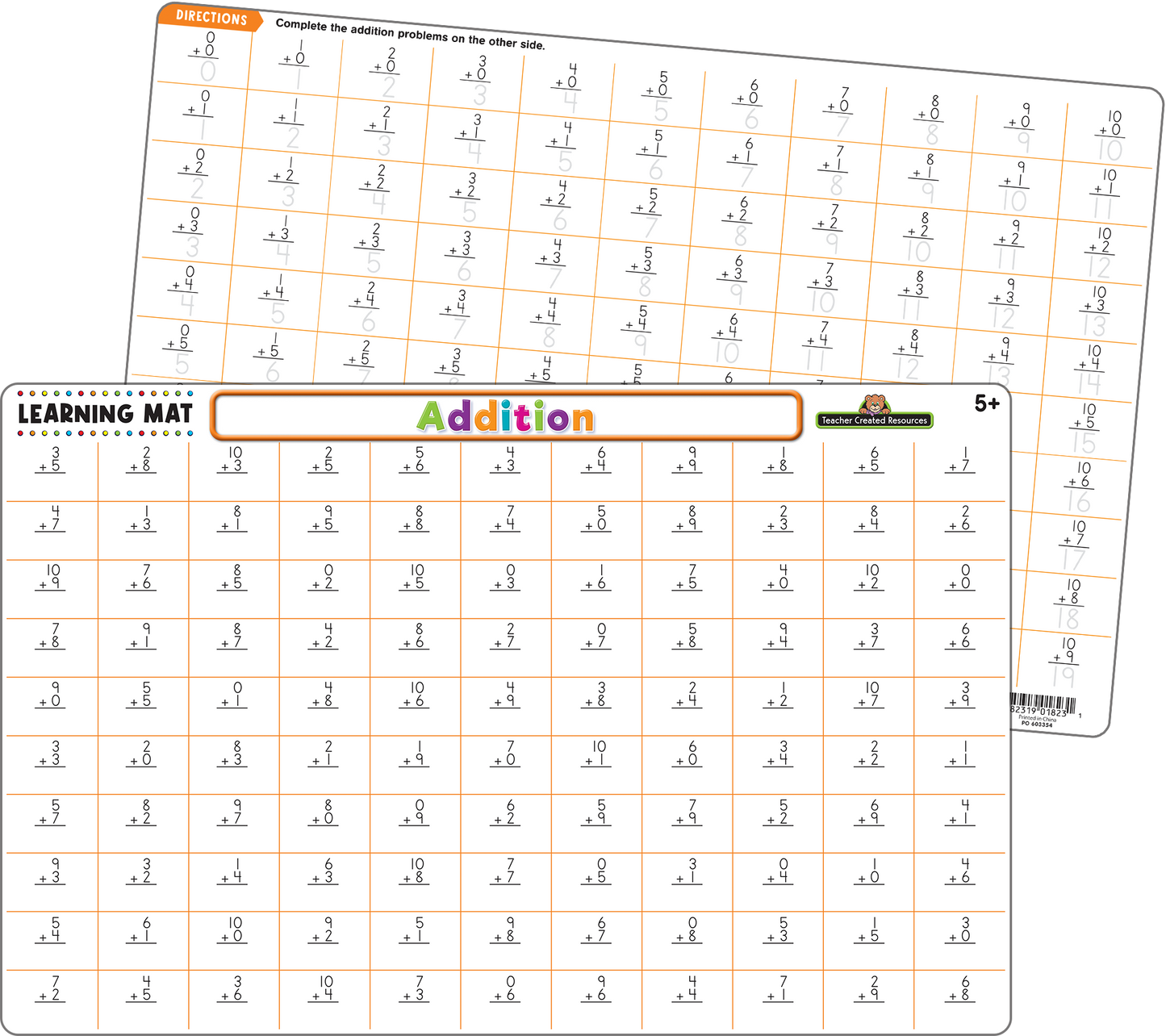 Teacher Created Resources - Addition Learning Mat